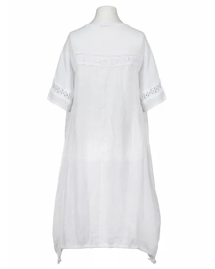 Leinenkleid mit Spitze in wei� von Diana