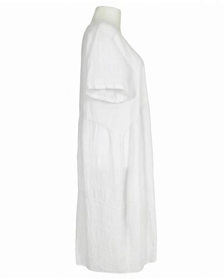 Leinenkleid mit Stickerei in wei� von Puro Lino