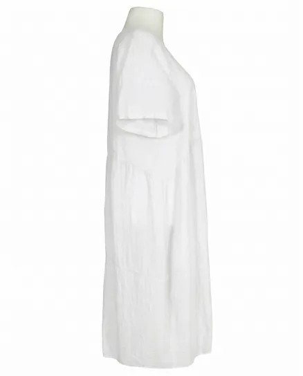 Leinenkleid mit Stickerei in wei� von Puro Lino