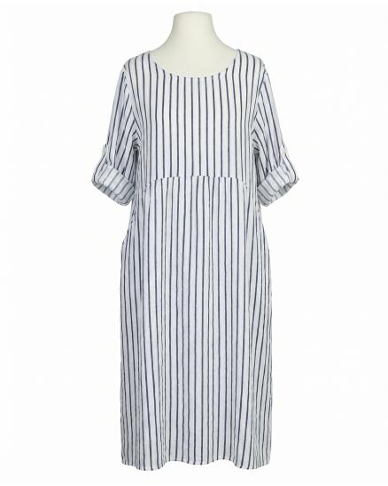 Leinenkleid mit Streifen in wei� von Puro Lino