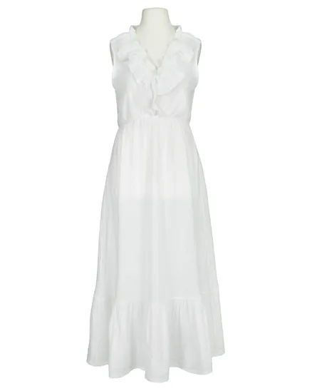 Leinenkleid mit Volant in wei� von Monday Afternoon