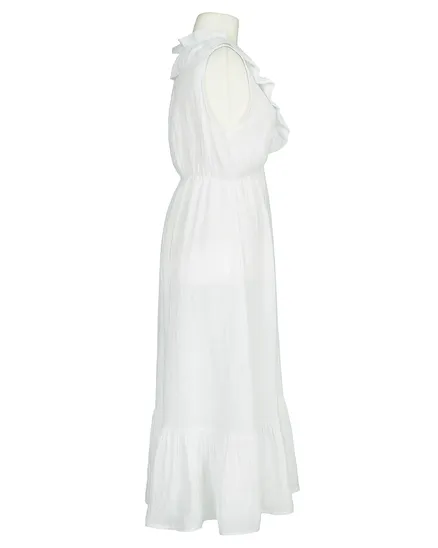 Leinenkleid mit Volant in wei� von Monday Afternoon
