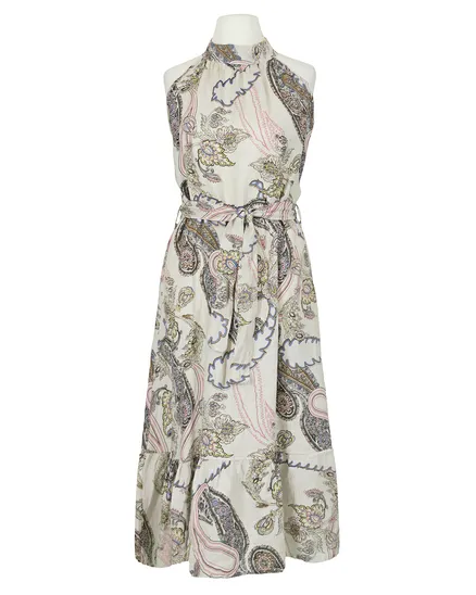 Leinenkleid Paisley Muster in beige von Diana