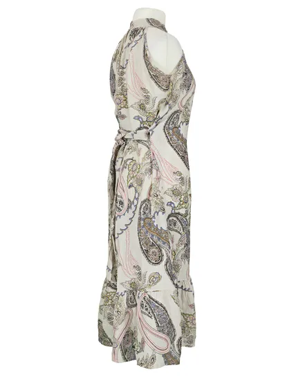 Leinenkleid Paisley Muster in beige von Diana