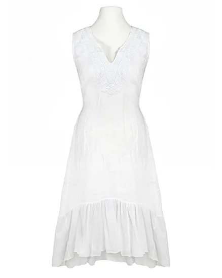 Leinenkleid Stickerei in wei� von Diana