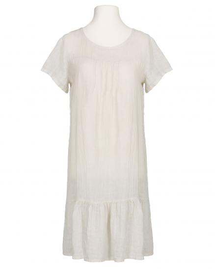 Leinenkleid Volant in beige von Diana