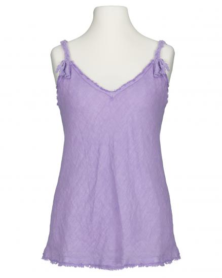 Leinentop in lila von Made in Italy