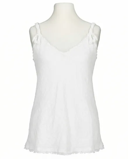 Leinentop in wei� von Made in Italy