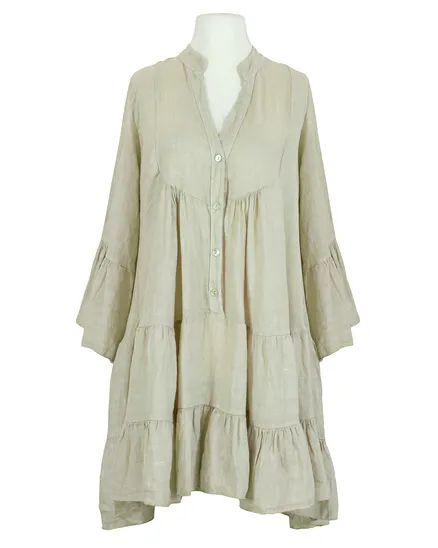 Leinentunika A-Linie in beige von H. Trend