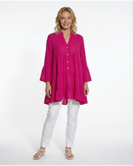 Leinentunika A-Linie in fuchsia von H. Trend