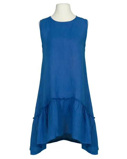 Leinentunika mit Volant in royalblau von Monday Afternoon