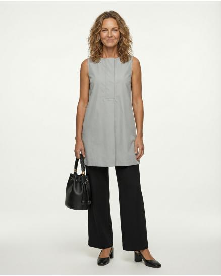 Long Bluse Baumwolle in grau von Wendy