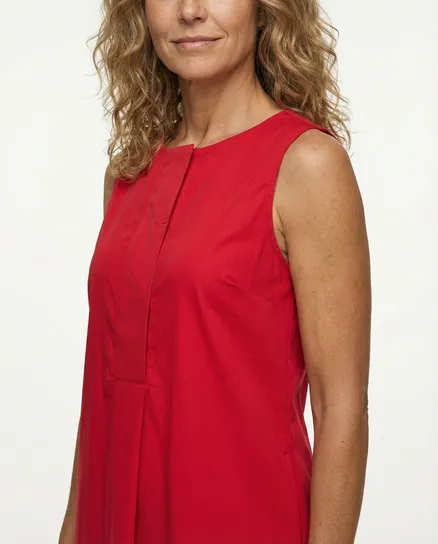 Long Bluse Baumwolle in rot von Wendy