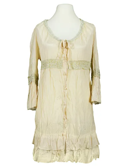 Long Bluse mit Seide in creme von Exquisss Paris