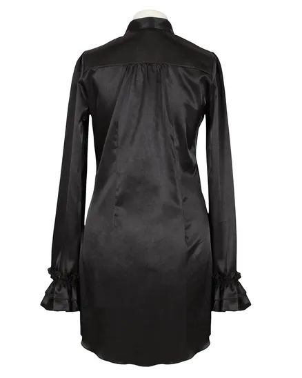 Bluse Satin in schwarz von Fifilles Paris