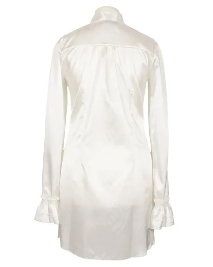 Bluse Satin in wei� von Fifilles Paris