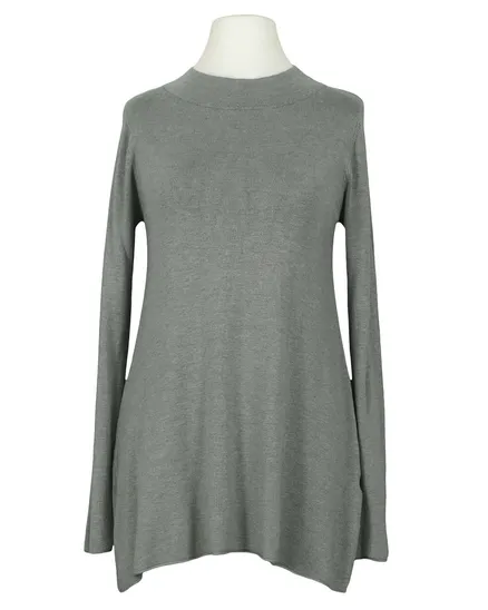 Long Pullover Feinstrick in grau von Esvivid