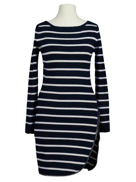 Long Pullover Streifen in blau von Miss Kiss