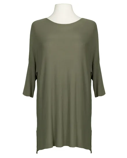 Long Pullover Viskose in khaki von fashion made in italy