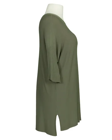 Long Pullover Viskose in khaki von fashion made in italy