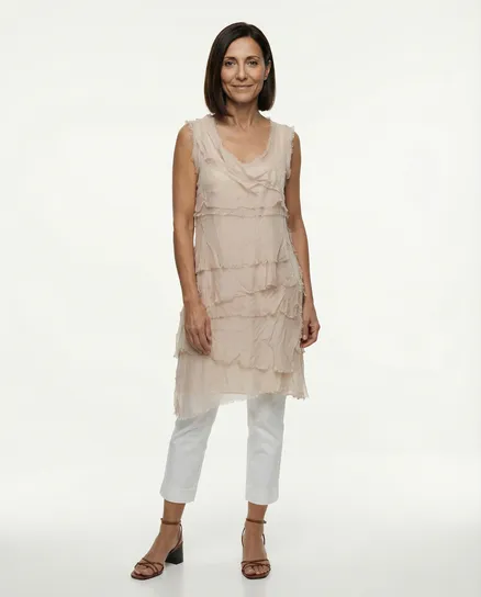 Long Shirt aus Seide in rosa von Spaziodonna