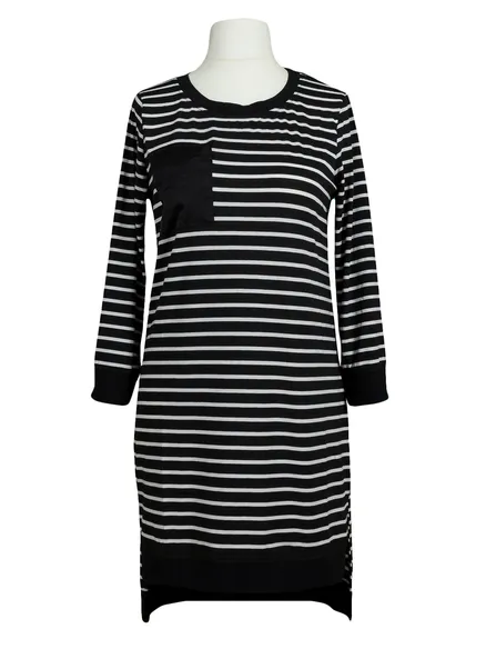 Longshirt Streifen in schwarz von Paccio