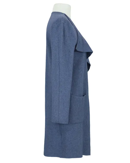 Long Strickh�lle in jeansblau von Spaziodonna