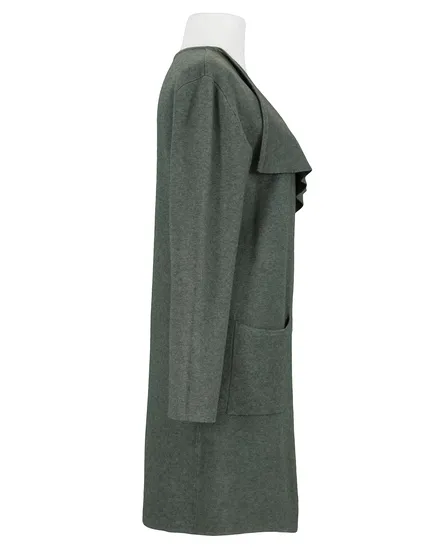 Long Strickh�lle in khaki von Spaziodonna