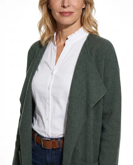 Long Strickh�lle in khaki von Spaziodonna