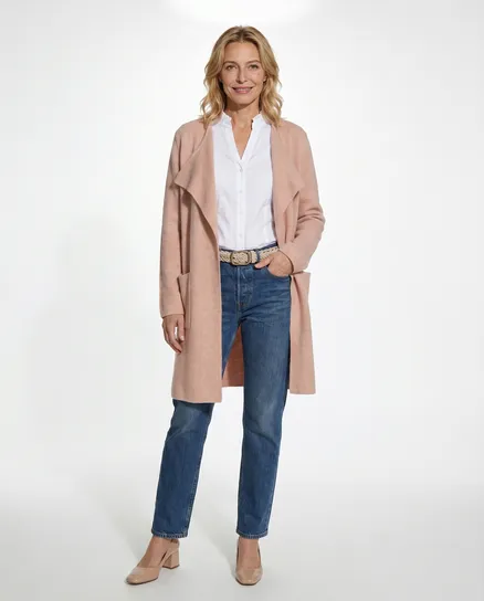 Long Strickh�lle in rosa von Spaziodonna
