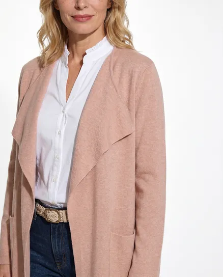 Long Strickh�lle in rosa von Spaziodonna