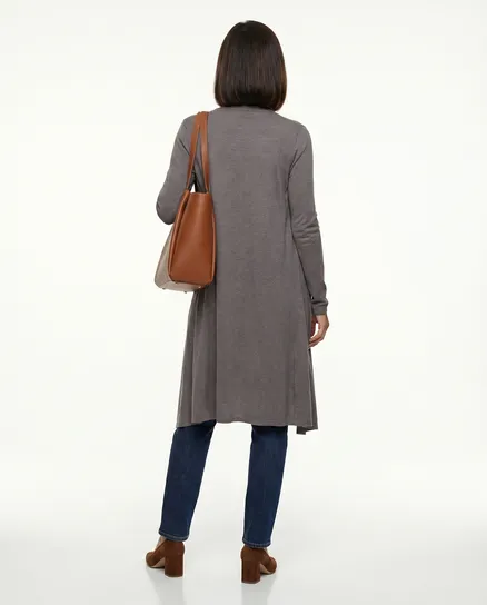 Long Strickjacke in braun von Beauty Women