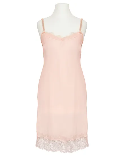 Long Top mit Spitze in apricot von New Collection