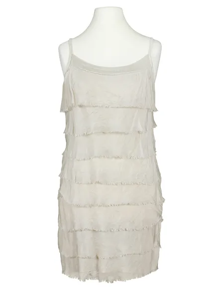 Seidentop mit Volant in beige von Spaziodonna