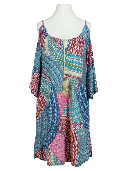 Cold-Shoulder Kleid in blau von fashion made in france