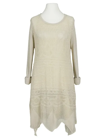 Kleid Ajourstrick in vanille von Montan