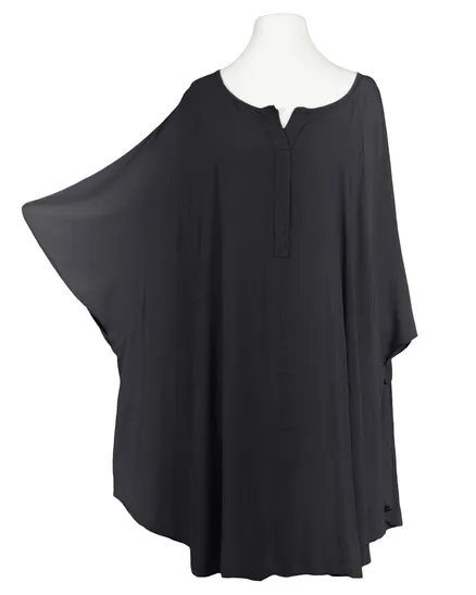 Long Tunika Viskose in schwarz von Spaziodonna