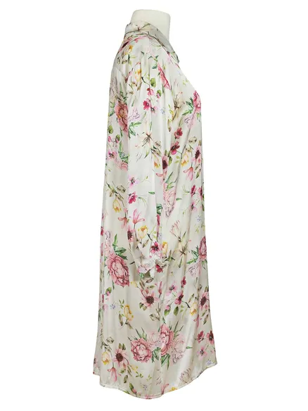 Longbluse Blumenmuster in creme von Chiara Moda