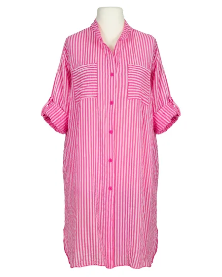 Longbluse gestreift in pink von Made in Italy