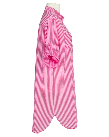 Longbluse gestreift in pink von Made in Italy