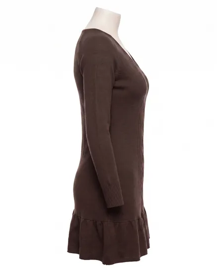 Longpullover mit Cashmere in braun von fashion made in italy
