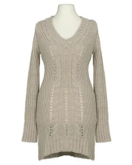 Longpullover mit Mohair in beige von Carla Giannini