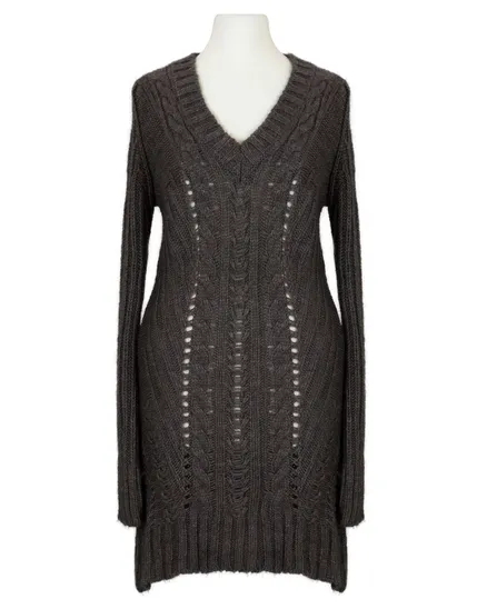 Longpullover mit Mohair in braun von Carla Giannini
