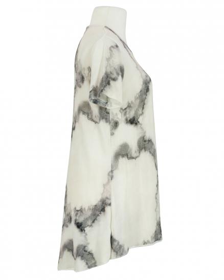 Longshirt A-Linie in ecru von Esvivid