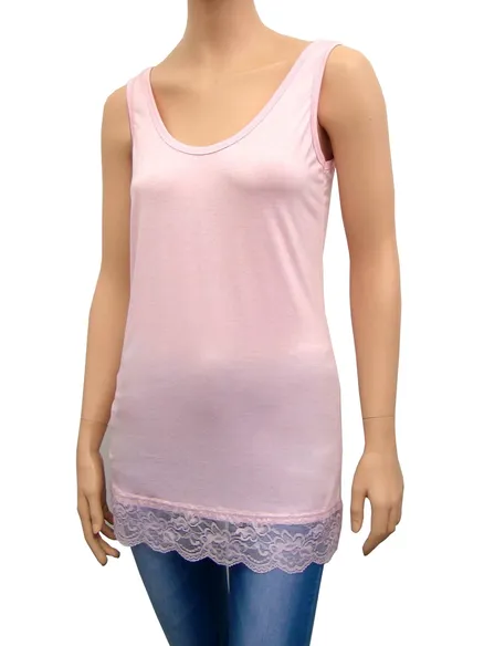 Top mit Spitze in rosa von RESTART