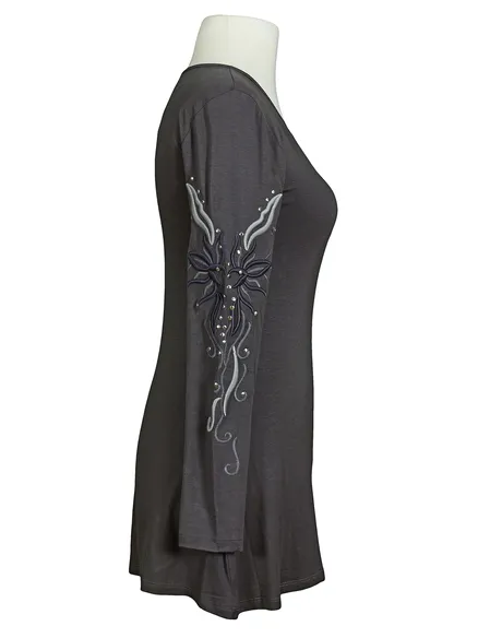 Longshirt Stickerei in grau von Missy