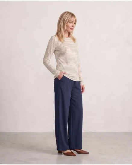 Longsleeve mit Cashmere in beige von Italia Moda