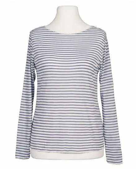 Longsleeve mit Cashmere in blau von Italia Moda