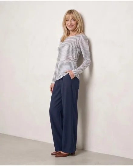 Longsleeve mit Cashmere in blau von Italia Moda