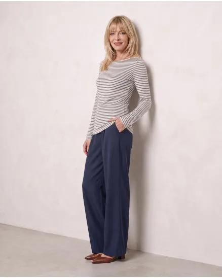 Longsleeve mit Cashmere in braun von Italia Moda